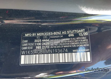 2021 Mercedes-Benz Cla 250 из США, поврежденный, VIN W1K5J4GB6MN193674